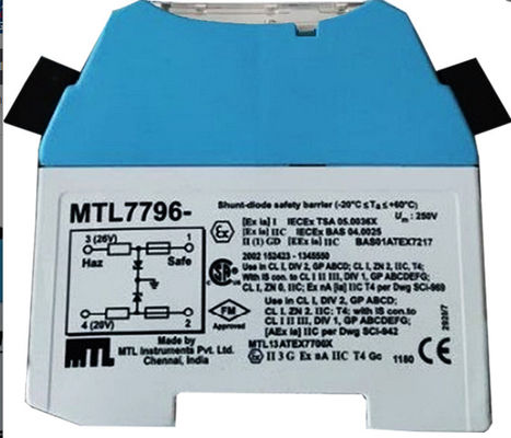 barreras de seguridad inherente de la MTL de 20mA MTL7796, barrera de 2 MTL Zener del alambre