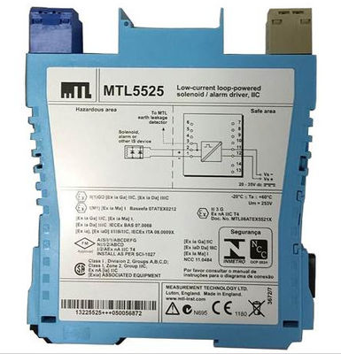 MTL5525	Solenoide accionado lazo de poca intensidad Alam Driver de la barrera de seguridad de la MTL